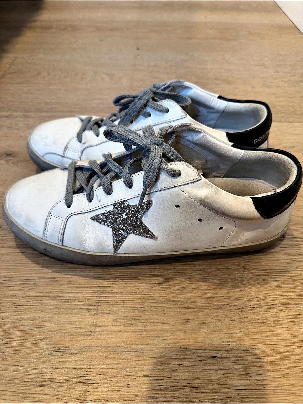 Golden Goose Super-Star Sneakers White & Silver